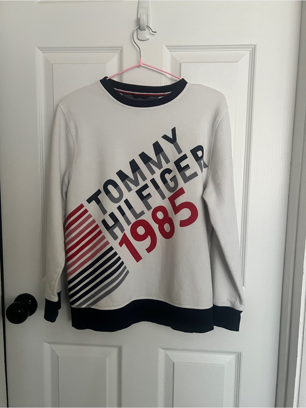 Tommy Hilfiger White 1985 Logo Sweatshirt